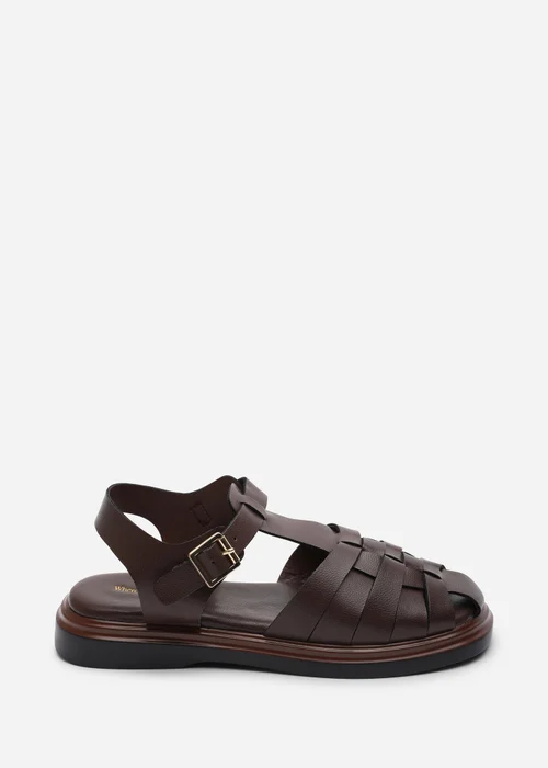 Where's That From Chime Fisherman Flatform Dark Brown Sandal - 5 Image 1