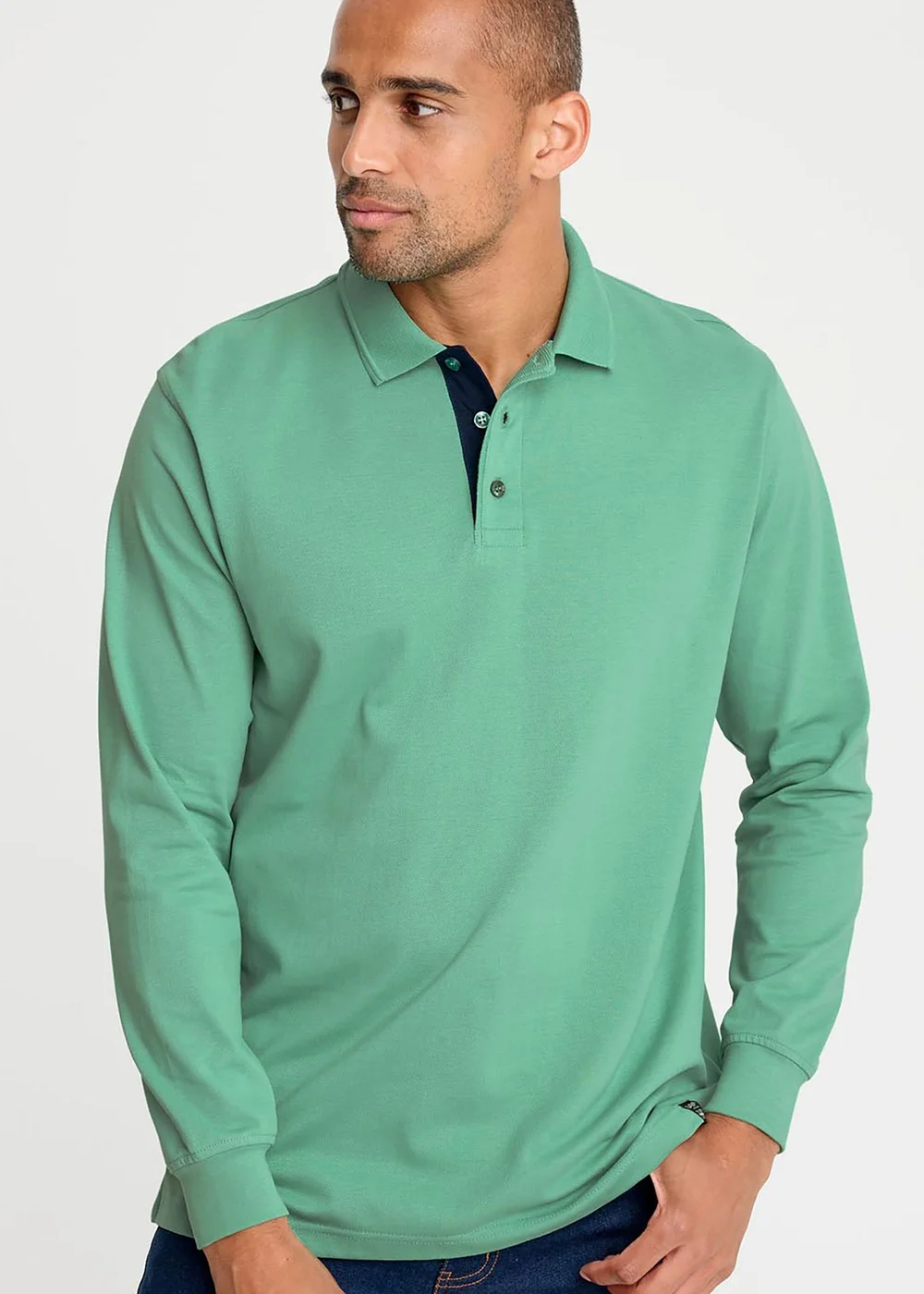 Cotton Traders Apple Long Sleeve Polo Shirt - XL Image 2