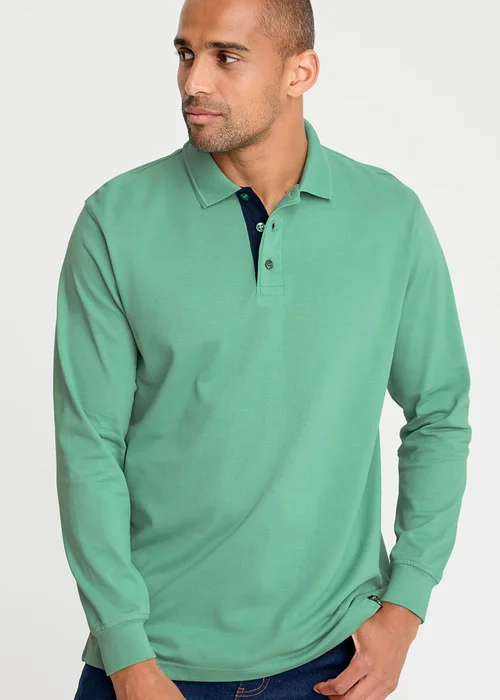 Cotton Traders Apple Long Sleeve Polo Shirt - XL Image 2