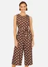 Yumi Brown Spot Culotte Jumpsuit - 14 Image 2