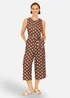 Yumi Brown Spot Culotte Jumpsuit - 14 Image 1