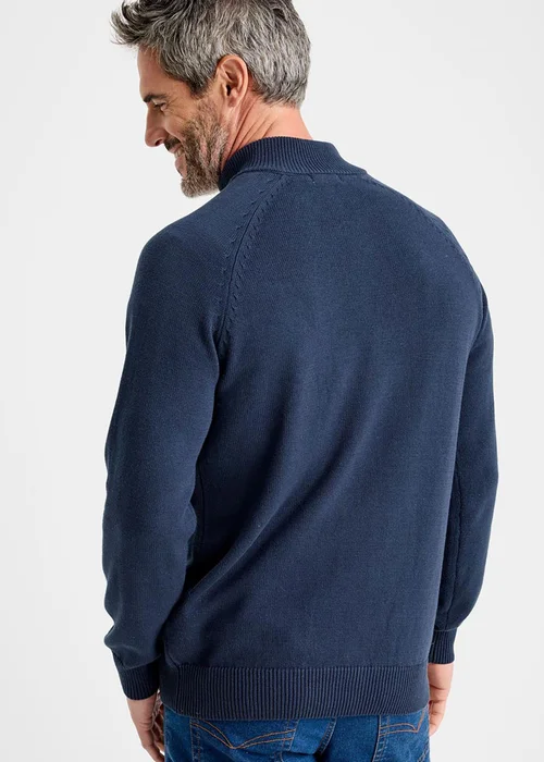 Cotton Traders Dark Sky Cotton Half Zip Jumper - L Image 2