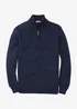 Cotton Traders Dark Sky Cotton Half Zip Jumper - L Image 4