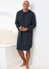 Cotton Traders Black Cotton Brushed Nightshirt - 4XL Image 1