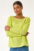 Roman Lime Crochet Cotton Jersey Top - 20 Image 4