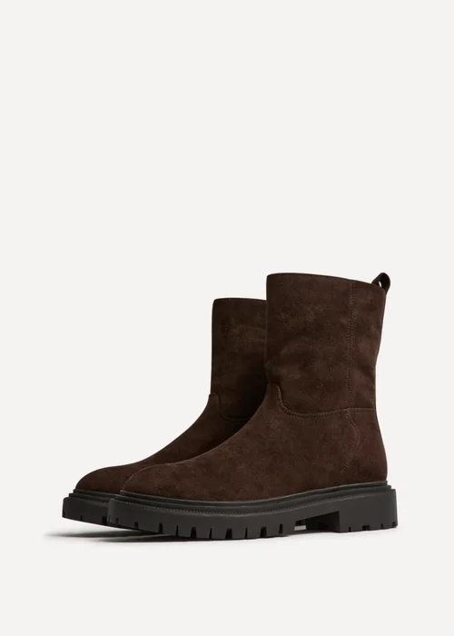 Linzi Bentley Brown Chunky Ankle Boots - Size 7 Image 5