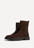 Linzi Bentley Brown Chunky Ankle Boots - Size 7 Image 5
