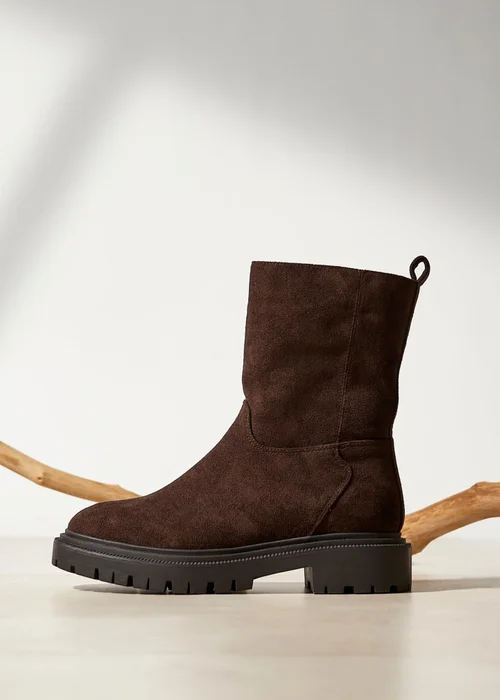 Linzi Bentley Brown Chunky Ankle Boots - Size 7 Image 6