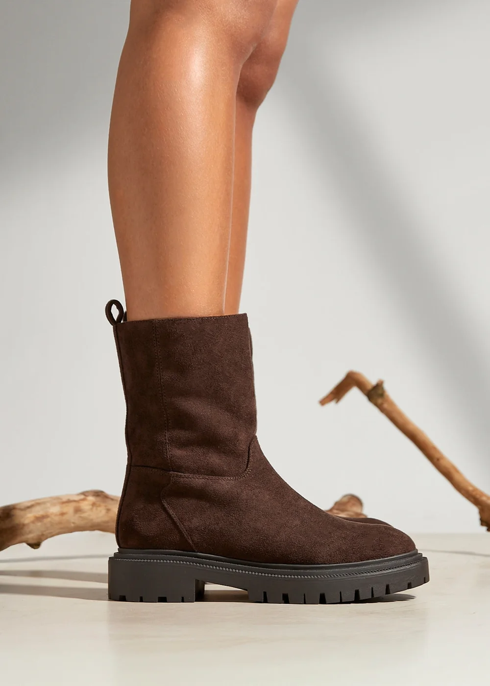 Linzi Bentley Brown Chunky Ankle Boots - Size 7 Image 1