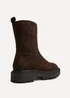 Linzi Bentley Brown Chunky Ankle Boots - Size 7 Image 4