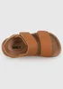 Totes Kids Tan Double Strap Sandals With Back Strap - Size 7 - 8 infants Image 4