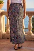 Roman Pink Floral Print Stretch Panel Skirt - 16 Image 3