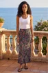 Roman Pink Floral Print Stretch Panel Skirt - 16 Image 2