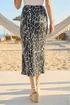 Roman Black Animal Print Stretch Maxi Skirt - 10 Image 3