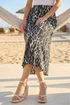 Roman Black Animal Print Stretch Maxi Skirt - 10 Image 2