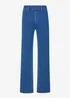 Cotton Traders Stonewash Stretch Jersey Denim Straight Leg Pull On Trousers - 18/L29 Image 2