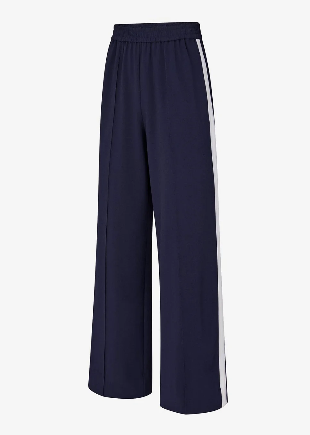 Cotton Traders Navy Side Stripe Pull On Trousers - 14/L29 Image 3