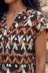 Roman Black Abstract Print Stretch Top - 10 Image 4