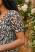Roman Black Animal Print Burnout Top - 12 Image 4