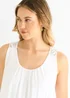Gini London White Crochet Panel Double Layer Long Top - M/L Image 4
