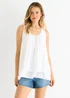 Gini London White Crochet Panel Double Layer Long Top - M/L Image 3