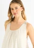 Gini London Beige Crochet Panel Double Layer Long Top - M/L Image 3