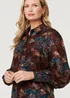 Izabel London Brown Printed Balloon Sleeve Relaxed Shirt - 16 Image 4