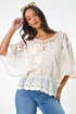 Dusk Ivory Butterfly Lace Blouse - M/L Image 4