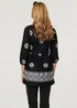 Izabel London Black Embroidered 3/4 Sleeve Shirred Blouse - 12 Image 2