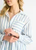 Gini London Blue Stripe Cotton Oversized Shirt - L/XL Image 3