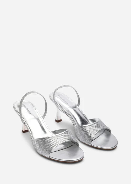 Where's That From Harmony Silver Open Toe Mid Heel Sandal With Sling back - 4 Image 3