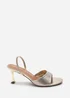 Where's That From Harmony Gold Open Toe Mid Heel Sandal With Sling back - 8 Image 2