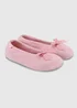 Totes Isotoner Pastel Pink Terry Ballerina Slippers - 7-8 Image 2