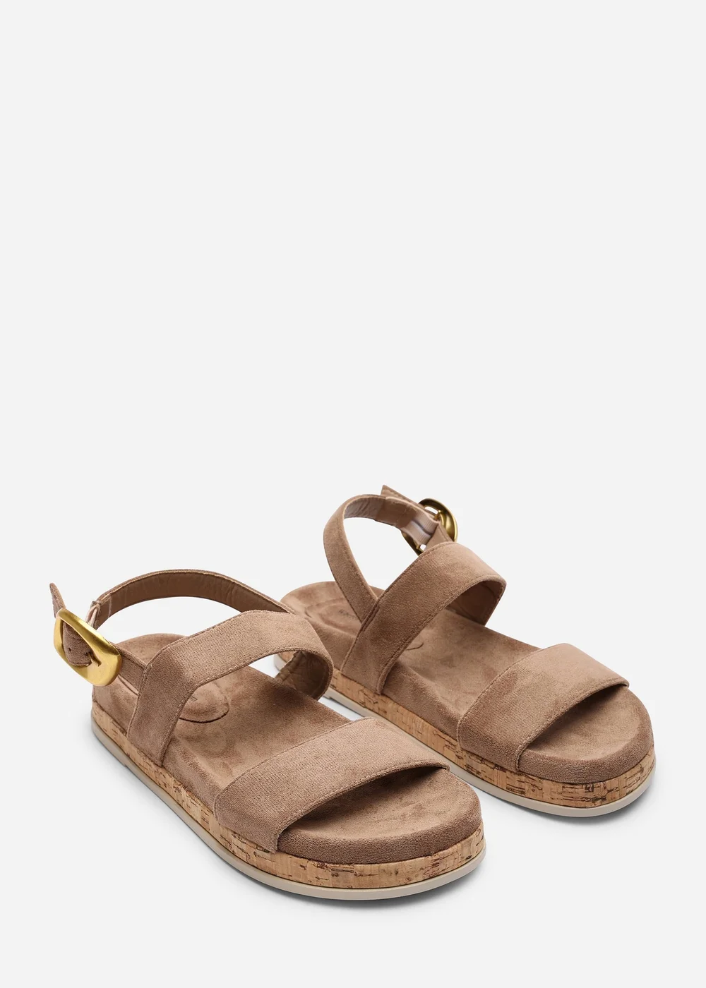 Where's That From Banyan Double Strap Flatform Camel Suede Sandal - Size 7 Image 4