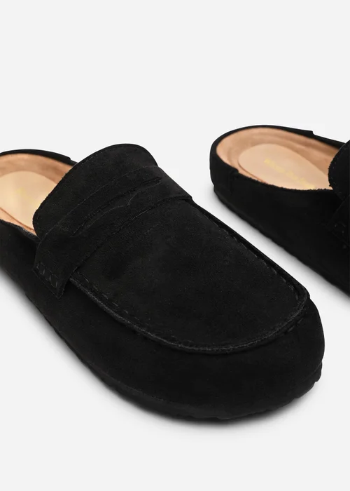 Where's That From Honeybee Black Low Back Slip On Mule - 6 Image 5