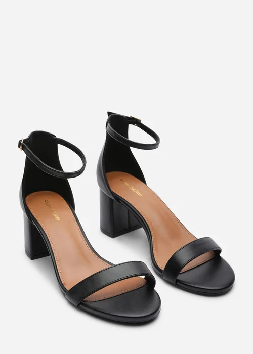 Where's That From Beacon Ankle Strap Block Heel Black Sandals - 4 Image 4