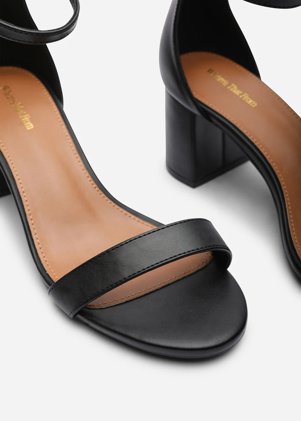 Where's That From Beacon Ankle Strap Block Heel Black Sandals - 4 Image 5