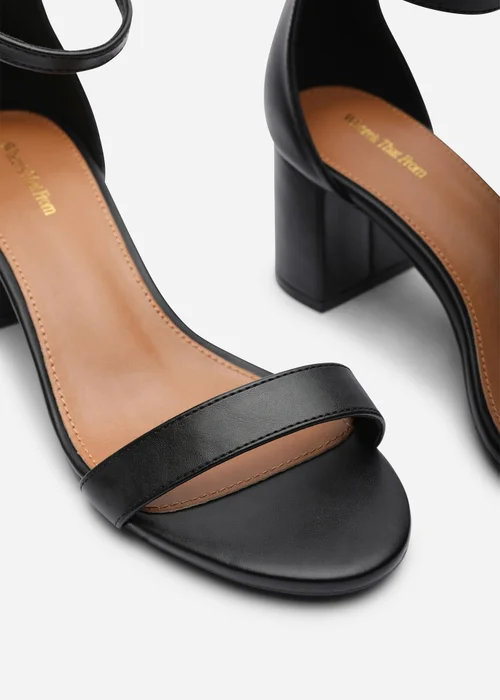 Where's That From Beacon Ankle Strap Block Heel Black Sandals - 4 Image 5