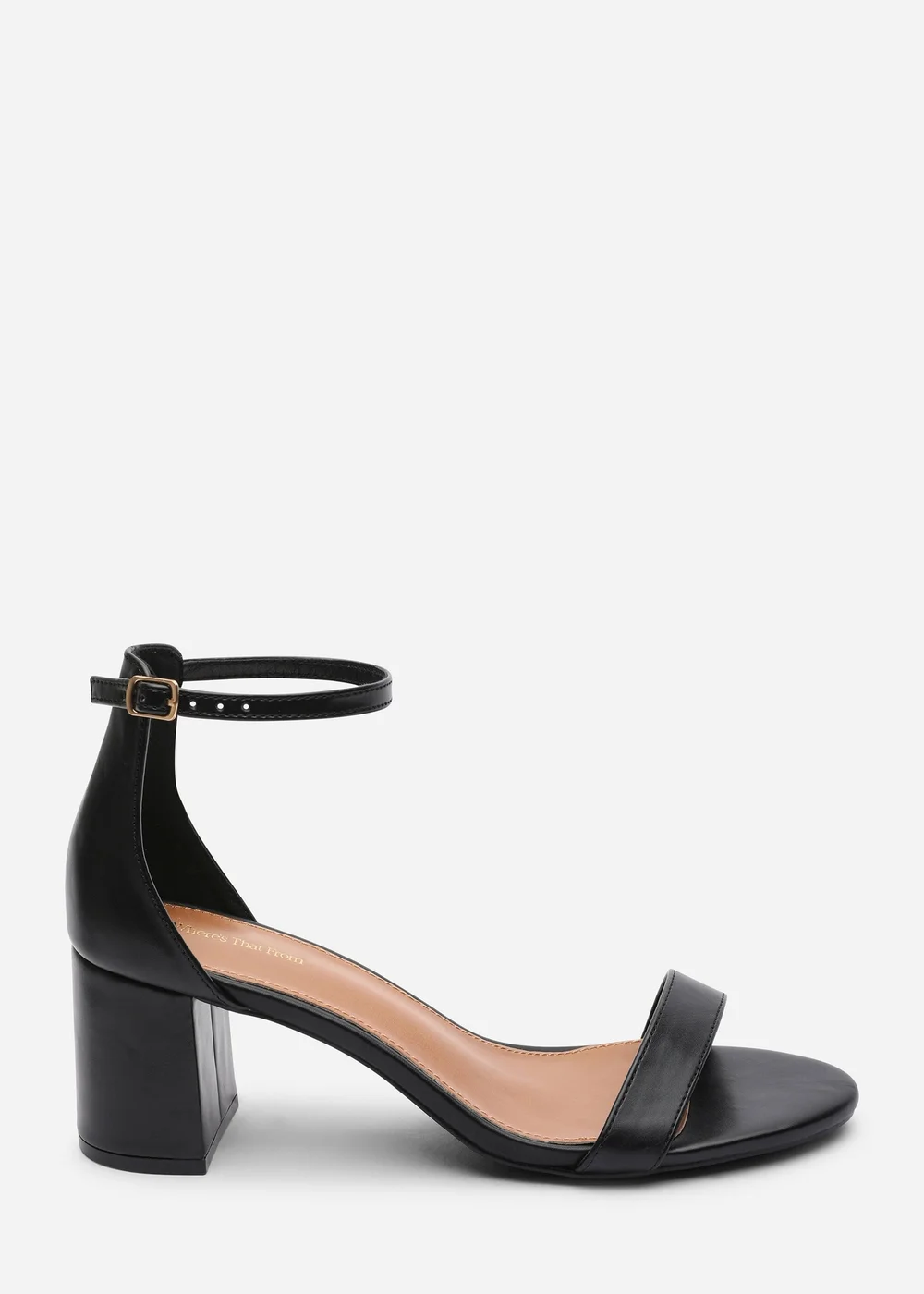 Where's That From Beacon Ankle Strap Block Heel Black Sandals - 4 Image 1