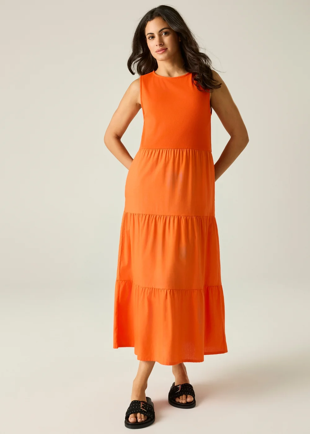 Regatta Tangerine Tango Tarise Tiered Midi Dress - 20 Image 3