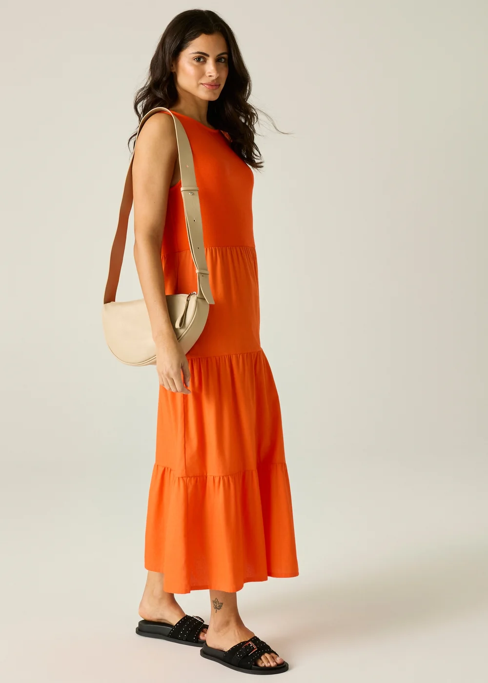 Regatta Tangerine Tango Tarise Tiered Midi Dress - 20 Image 1