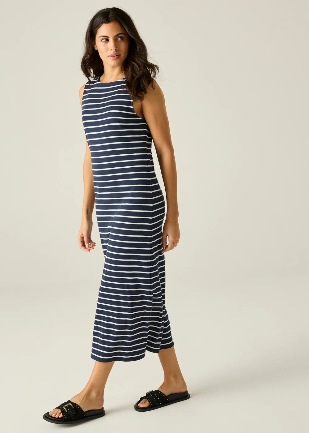 Regatta Navy White Stripe Amorie Midi Dress - 14 Image 3