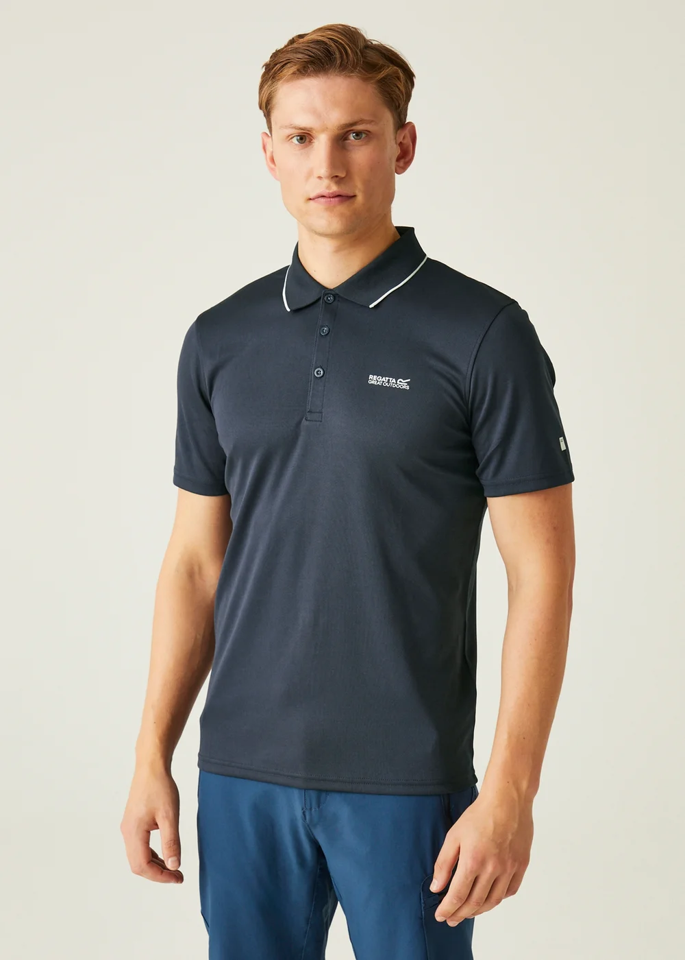 Regatta Navy Maverik V Quick Drying Polo Shirt - M Image 1