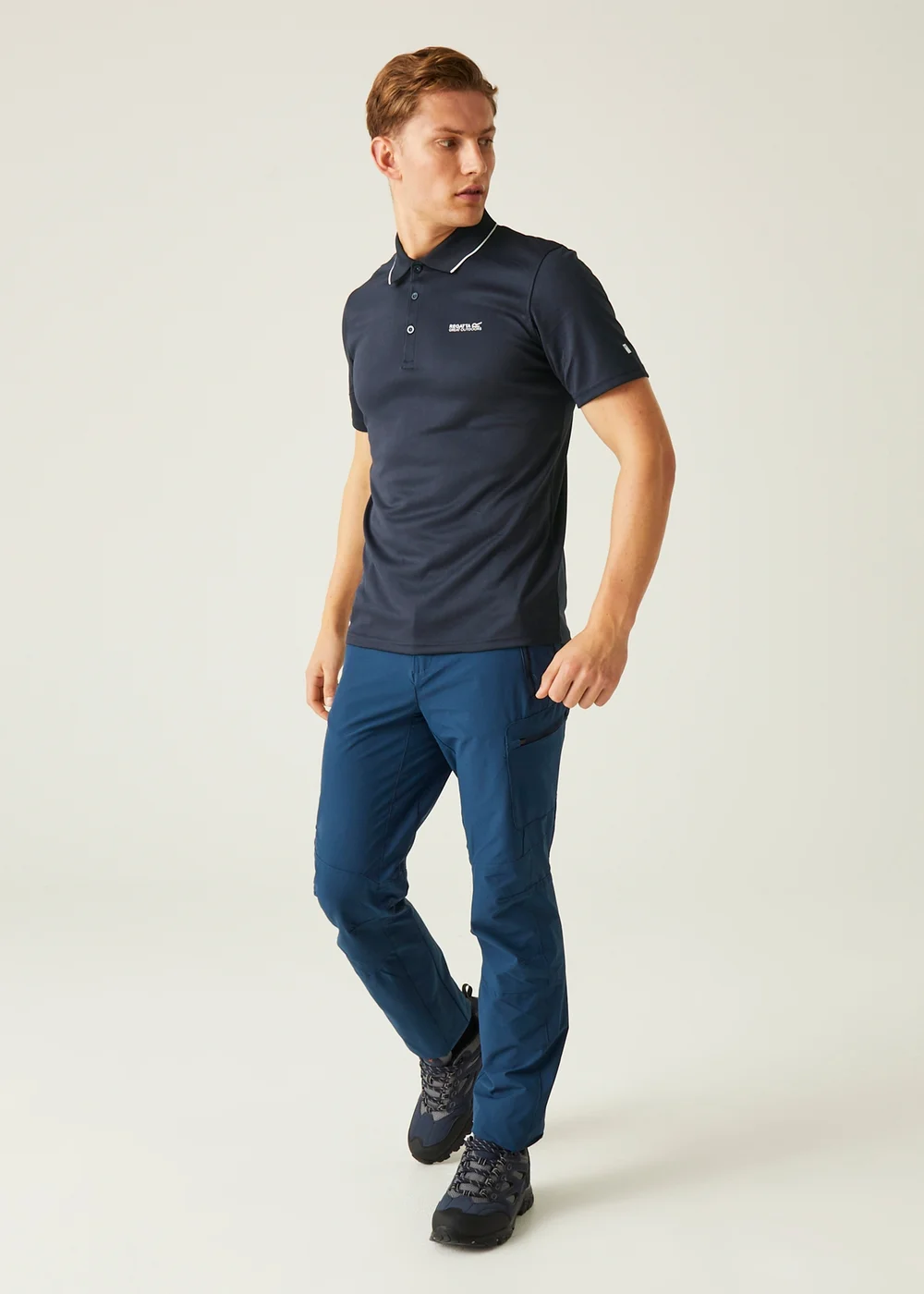 Regatta Navy Maverik V Quick Drying Polo Shirt - M Image 3
