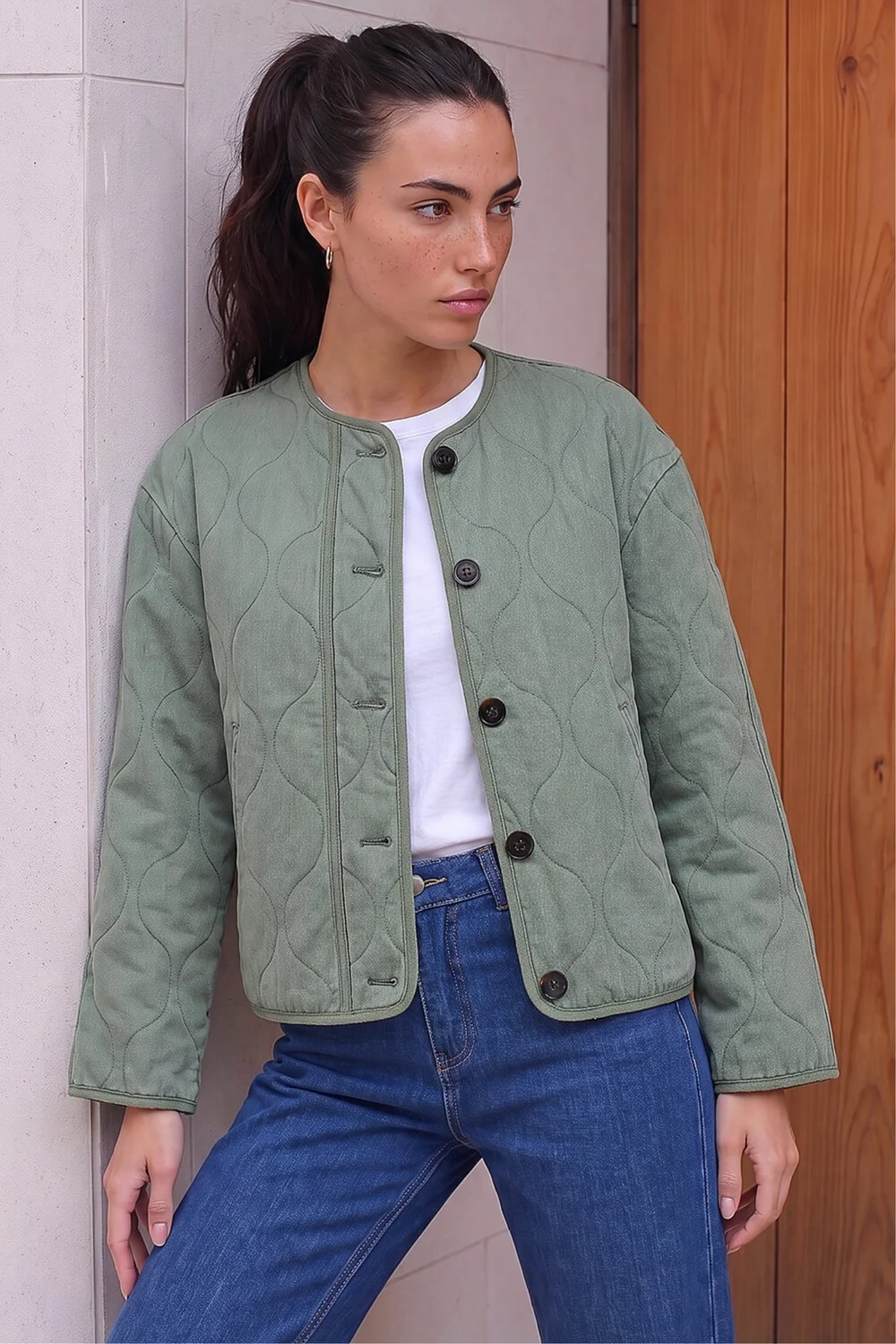 Roman Sage Cotton Twill Quilted Jacket - 18 Image 2