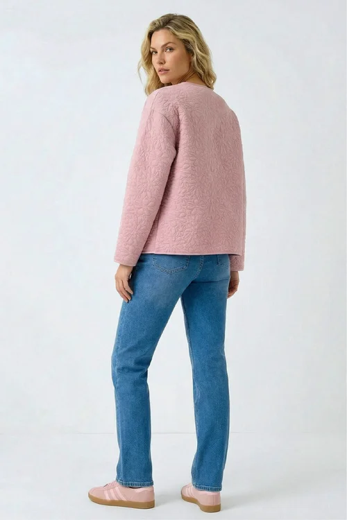 Roman Pink Patterned Pocket Edge Jacket - 10 Image 3