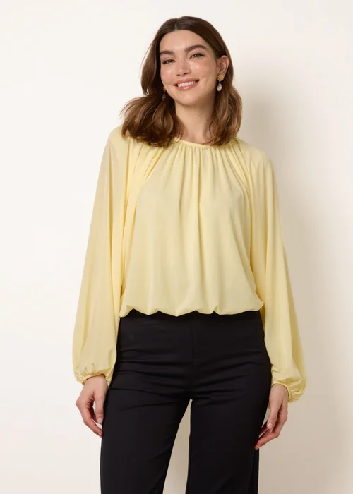 Blue Vanilla Yellow Batwing Puffball Blouse - One Size Image 4