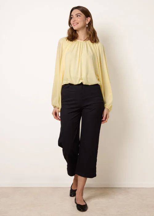 Blue Vanilla Yellow Batwing Puffball Blouse - One Size Image 2