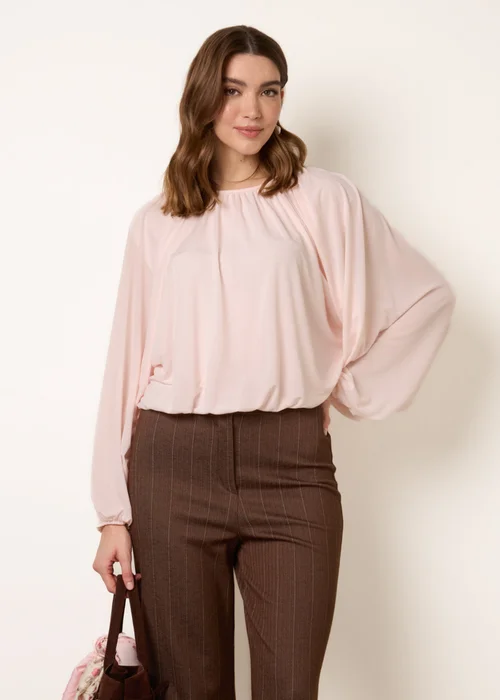 Blue Vanilla Pink Batwing Puffball Blouse - One Size Image 1
