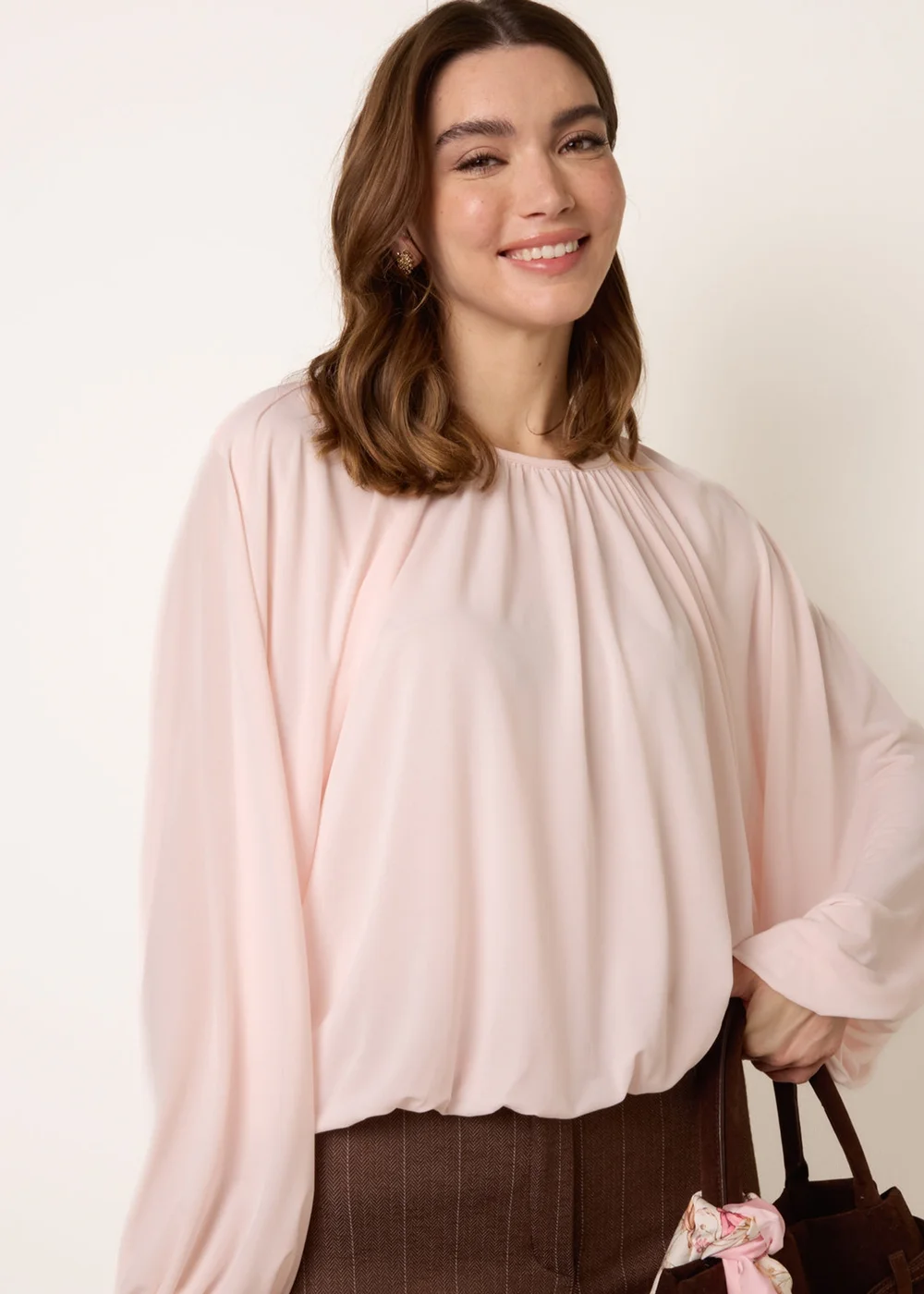 Blue Vanilla Pink Batwing Puffball Blouse - One Size Image 3